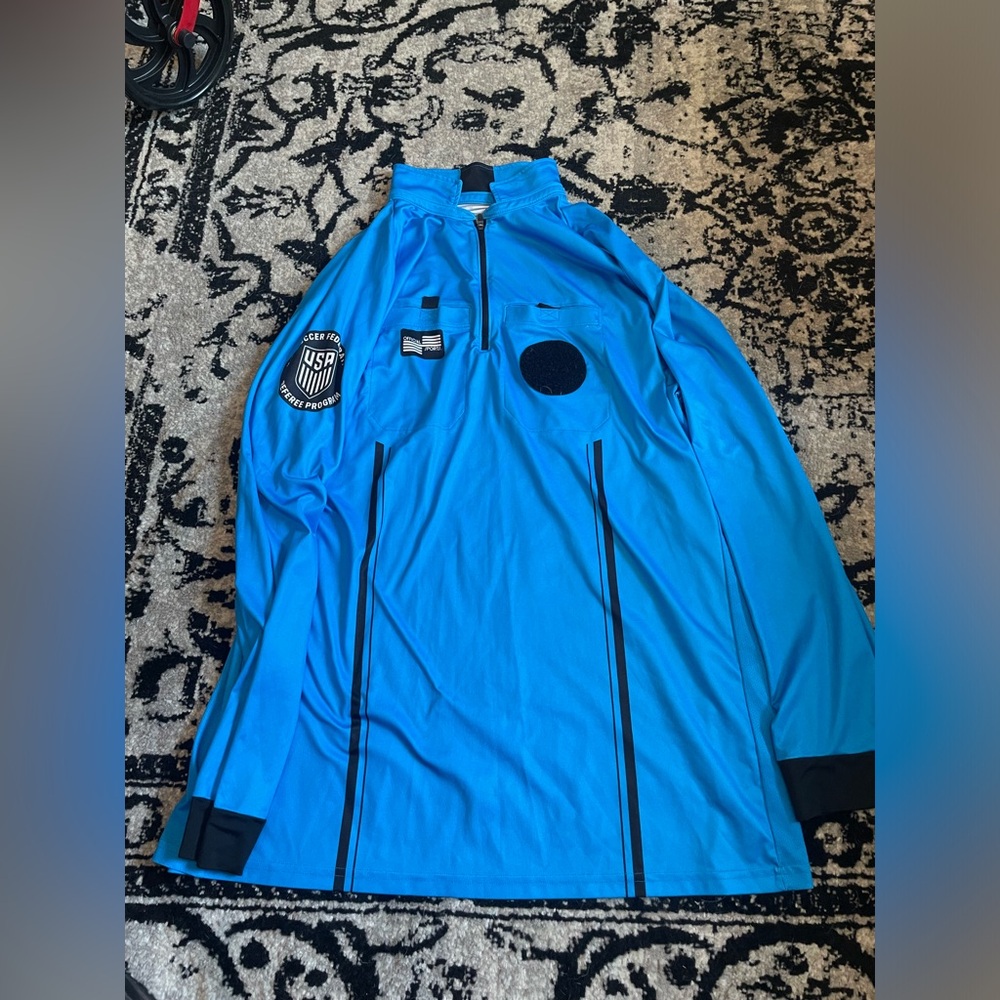 Men’s official sport long sleeve USSF soccer referee jersey